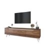 White and Walnut TV Unit