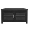 Black Wood Corner TV Unit with Storage - TVs up to 50&quot; - Foster
