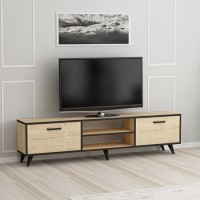 Nirvana Oak and Black TV Stand 