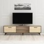 Nirvana Oak and Black TV Stand 