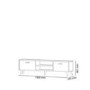 Nirvana Oak and Black TV Stand 