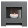 Adam Grey Freestanding Electric Fireplace Suite 36&quot; - Cubist