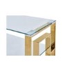 Zoe Glass & Gold Effect TV Stand - TV's up to 50" - Aurora Boutique
