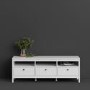 Madrid White 3 Drawer TV Stand - Furniture to Go