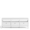 Madrid White 3 Drawer TV Stand - Furniture to Go