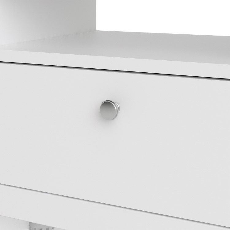 Madrid White 3 Drawer TV Stand - Furniture to Go