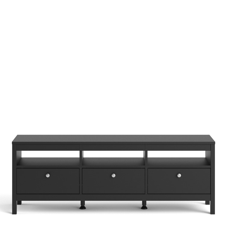 Large TV Stand with Storage in Black - TV's upto 74"  - Furniture to Go
