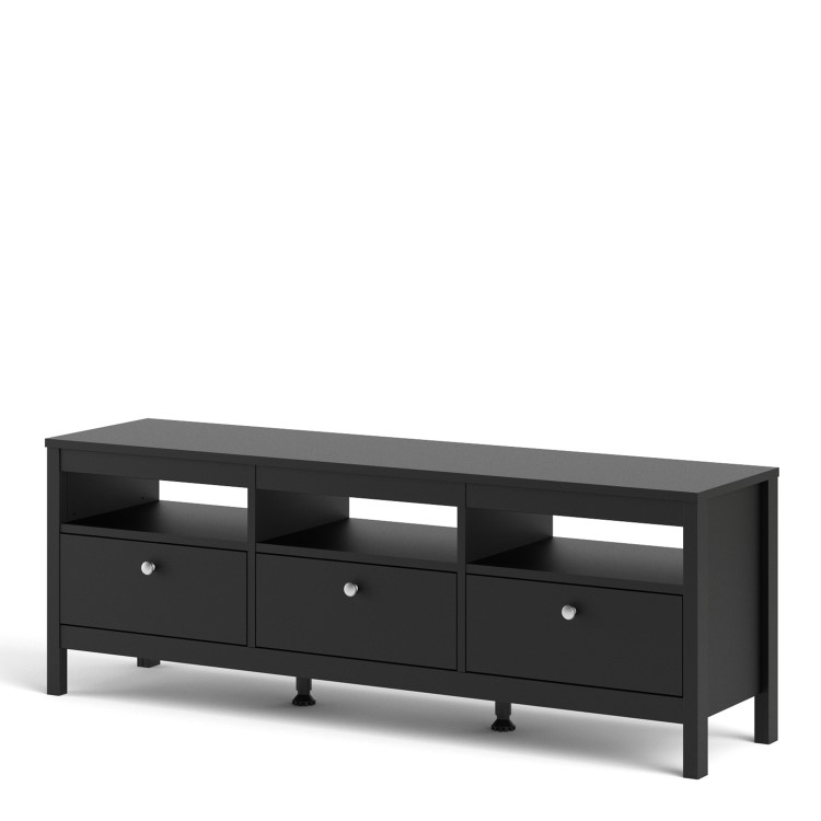Large TV Stand with Storage in Black - TV's upto 74"  - Furniture to Go