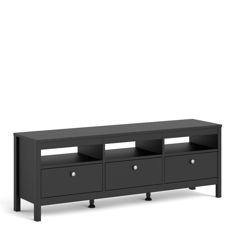 Large TV Stand with Storage in Black - TV's upto 74"  - Furniture to Go