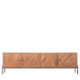Large Acacia Wood TV Stand with Storage - TV's up to 70" - Caspian House