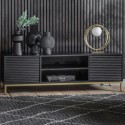 FOL103710 Ripple Media Unit in Black with Storage - Caspian House