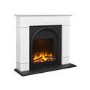Adam Chesterfield White & Grey Electric Fireplace Suite 44 Inch
