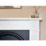 Adam Chesterfield White & Grey Electric Fireplace Suite 44 Inch