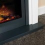 Adam Brentwood White and Black Freestanding Electric Fireplace Suite 43 Inch