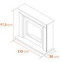 Adam Brentwood White and Black Freestanding Electric Fireplace Suite 43 Inch