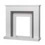 Adam White and Grey Freestanding Fireplace Surround Only 39" - Milan