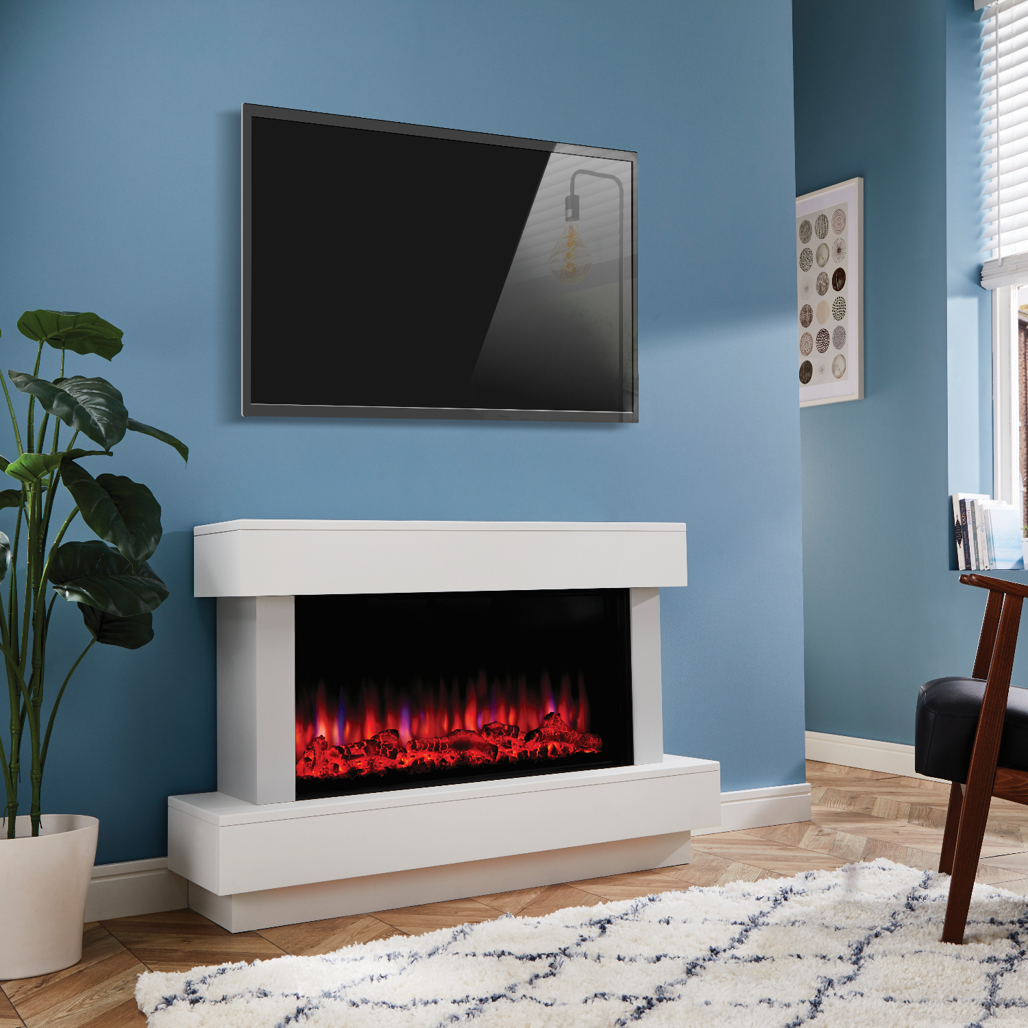 Suncrest Bourne  Freestanding Electric Fireplace Suite BOU1025