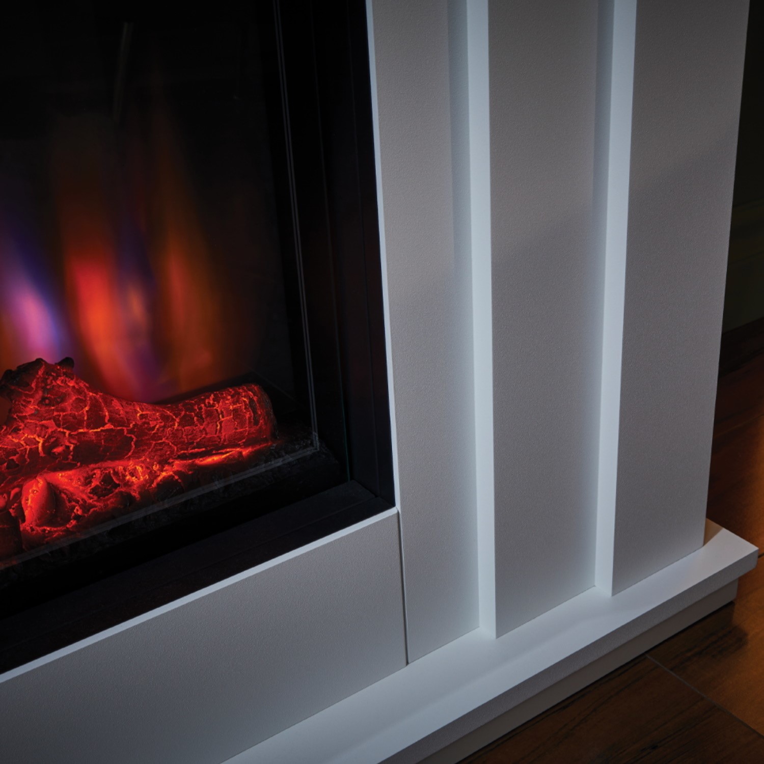 Suncrest Kesgrave White Freestanding Electric Fireplace Suite FOL104252 ...