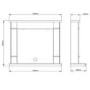 Be Modern 48" Inglenook Surround Only in Dark Grey - Cheshire