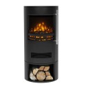 FOL105304 Be Modern Tunstall Electric Cylinder Stove with Log Store