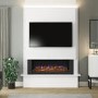 Be Modern Oxton White Media Wall Suite in Ash White 63 Inch