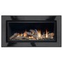 Nickel Trim Inset Gas Fire with Coal - Vola 860