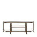 FOL105410 Small Bronze Glass TV Stand with Shelves - TV's up to 50" - Hudson