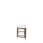 Small Bronze Glass TV Stand with Shelves - TV's up to 50" - Hudson