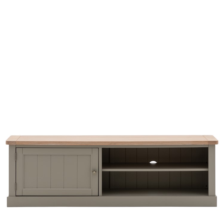 Large Sage Green Wooden TV Stand with Storage - TV's up to 55" - Eton - Caspian House