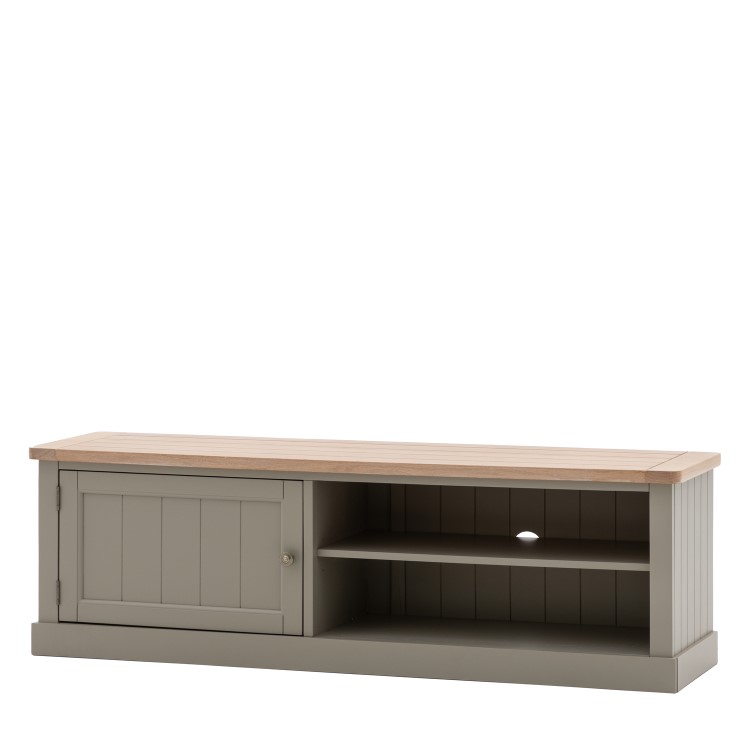 Large Sage Green Wooden TV Stand with Storage - TV's up to 55" - Eton - Caspian House