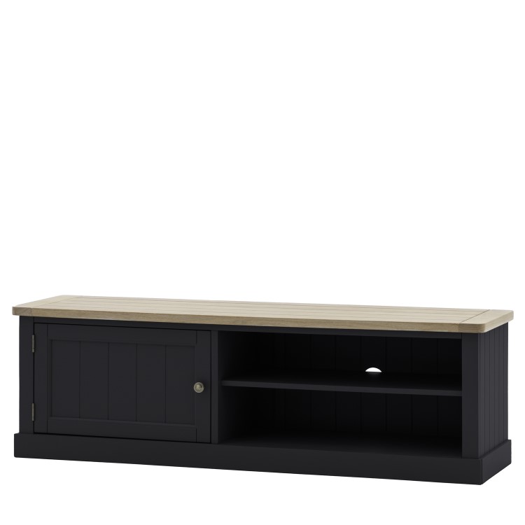 Large Navy Blue Wooden TV Stand with Storage - TV's up to 55" - Eton - Caspian House