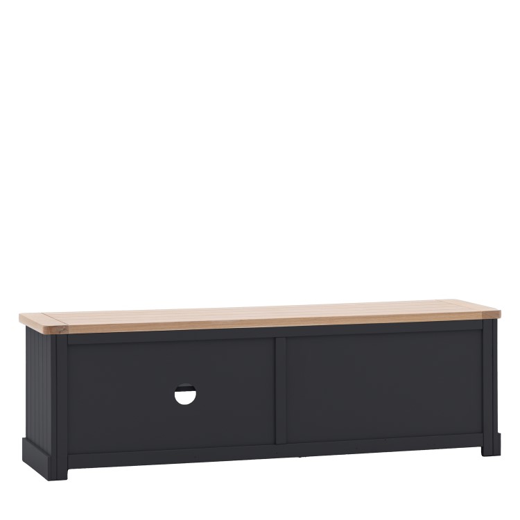 Large Navy Blue Wooden TV Stand with Storage - TV's up to 55" - Eton - Caspian House