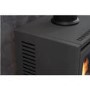 OKO S1 Bioethanol Stove with Log Storage in Charcoal Grey & Angled Stove Pipe