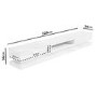 Wide White Gloss TV Stand with Storage & LEDs - TV's up to 70" - Evoque