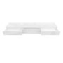 Wide White Gloss TV Stand with Storage & LEDs - TV's up to 70" - Evoque
