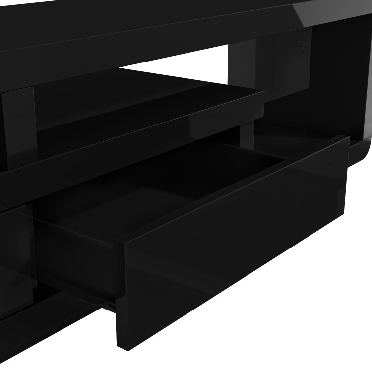Evoque Black High Gloss TV Unit with Touch Open Drawers