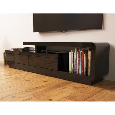 Evoque Black High Gloss TV Unit with Touch Open Drawers