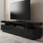 Wide Black Gloss TV Stand with Storage - TV's up to 83" - Harlow
