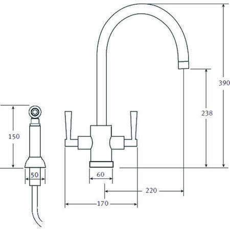 Franke FOLYCH-SIDE Olympus Side Spray Tap in Chrome