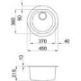 Reginox FOX-ROUND-B 1.0 Round Bowl Regi-Granite Composite Sink Metaltek Black