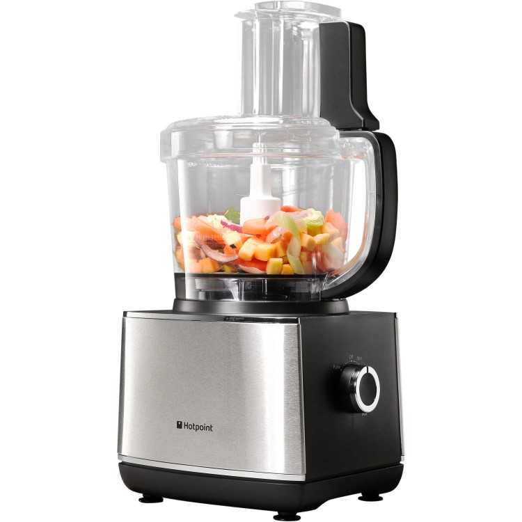 Hotpoint FP1009AX0 1000W Full Food Processor Stainless Steel