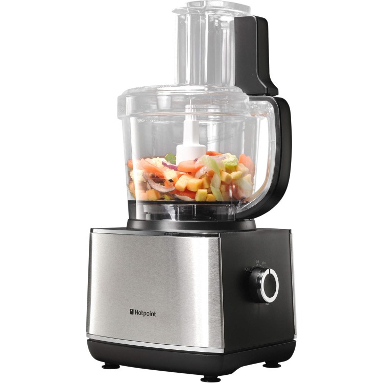 Hotpoint FP1009AX0 1000W Full Food Processor Stainless Steel