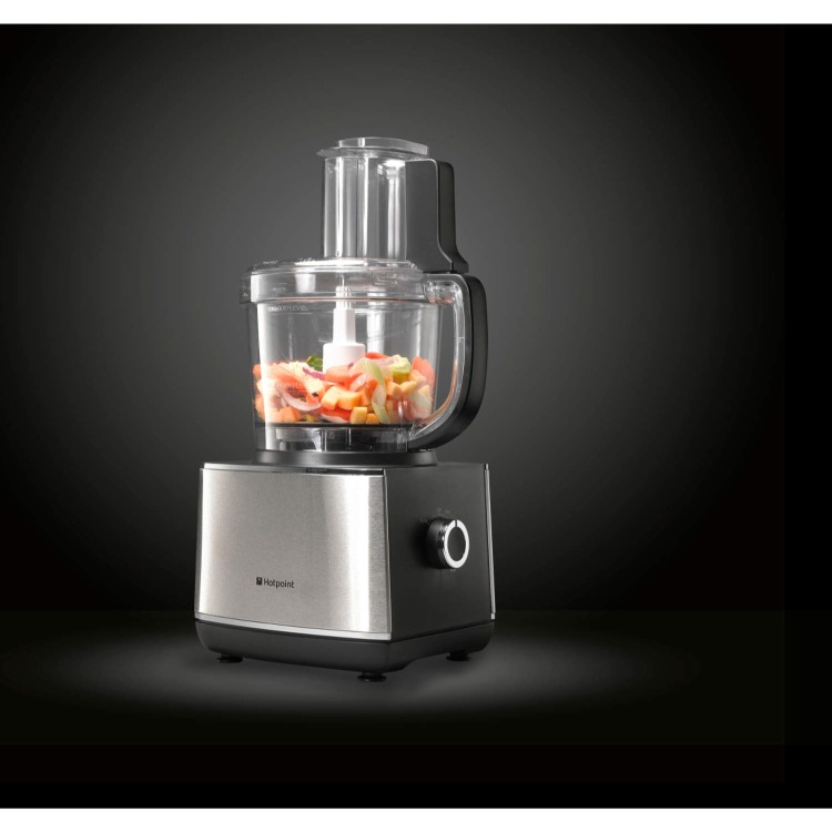 Hotpoint FP1009AX0 1000W Full Food Processor Stainless Steel