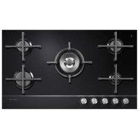 Fisher & Paykel CG905DLPGB1 85360 Designer 90cm Wide Gas-on-Glass 5 Burner LPG Gas Hob