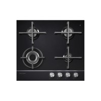 Fisher & Paykel CG604DNGGB1 85363 Designer 60cm Wide Gas-on-Glass' 4 Burner Gas Hob
