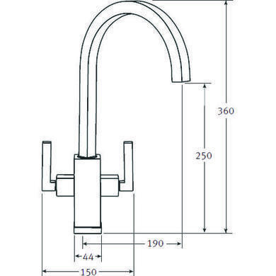 Franke FPLANCH Planar Mixer Tap - Chrome