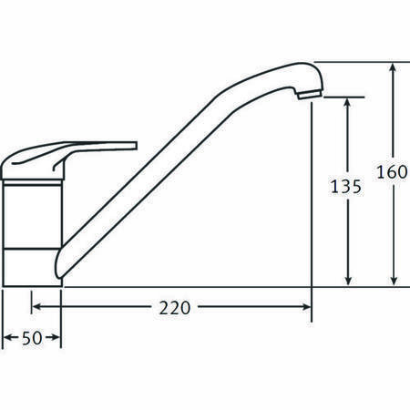 Franke Pro Top Lever Tap - Silk Steel