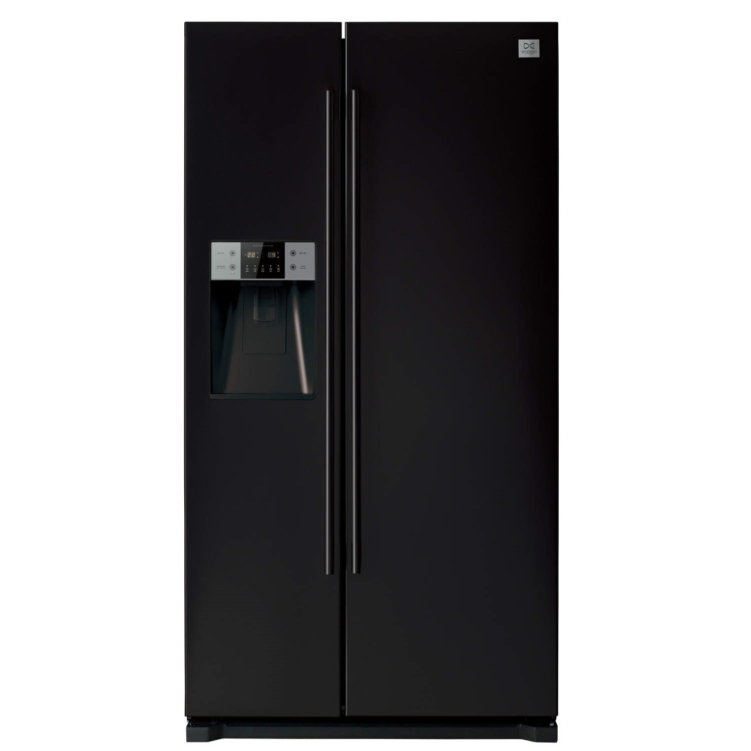 Daewoo Fpnq19deb American Fridge Freezer With Non Plumbed Ice And Water Dispenser Black Appliances Direct