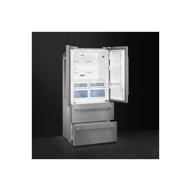 GRADE A2 - Smeg FQ55FX1 4-Door American Fridge Freezer Stainless Steel