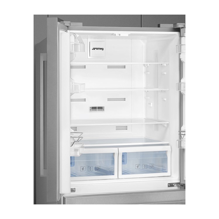 Refurbished Smeg FQ55FXDF Freestanding 508 Litre American Fridge Freezer Stainless Steel